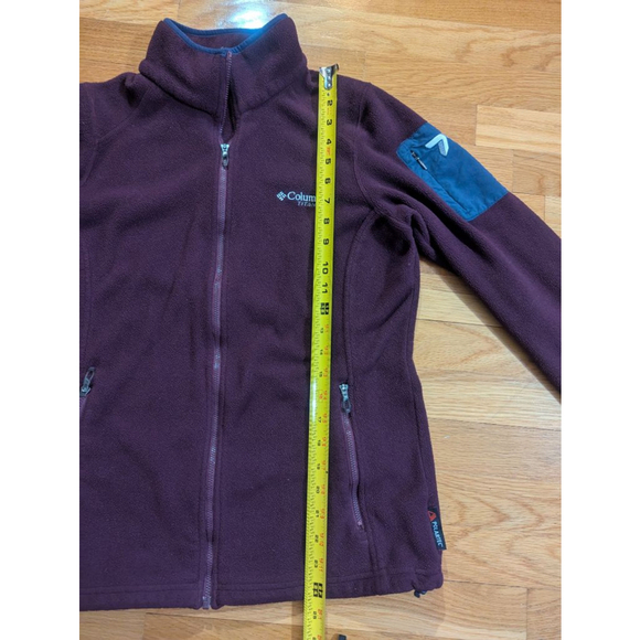 Columbia Titanium Fleece Jacket Wine Full Zip Medium - Picture 8 of 13